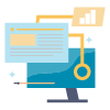 emPerform icons-57 Computer with emailing and chart